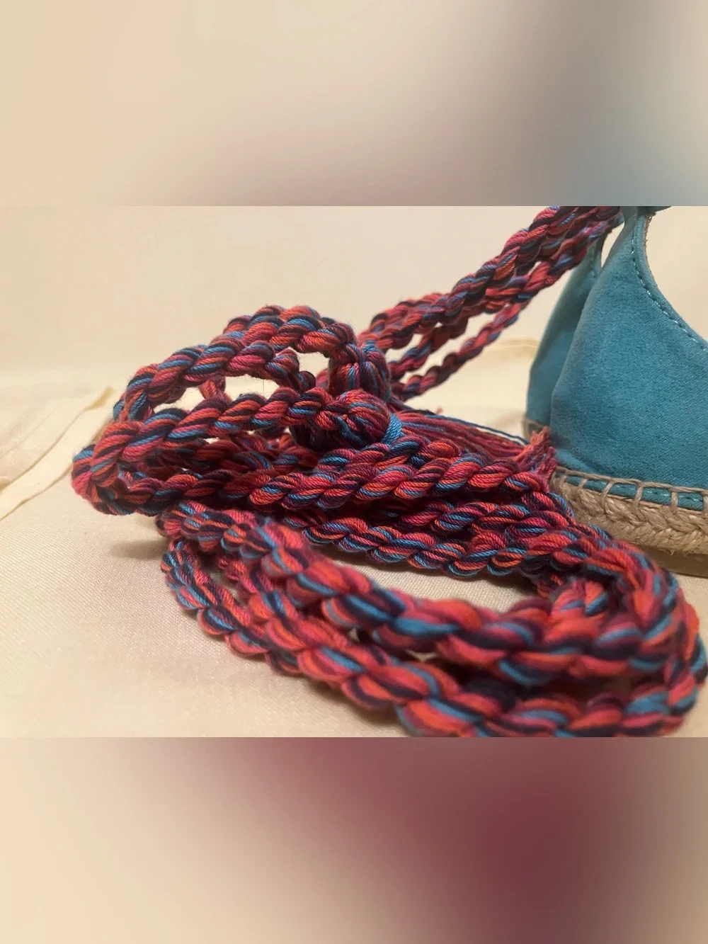 Circus Sam Edelman Lenora Women's Braid Ankle Strap Espadrilles Sandals Size 6.5
